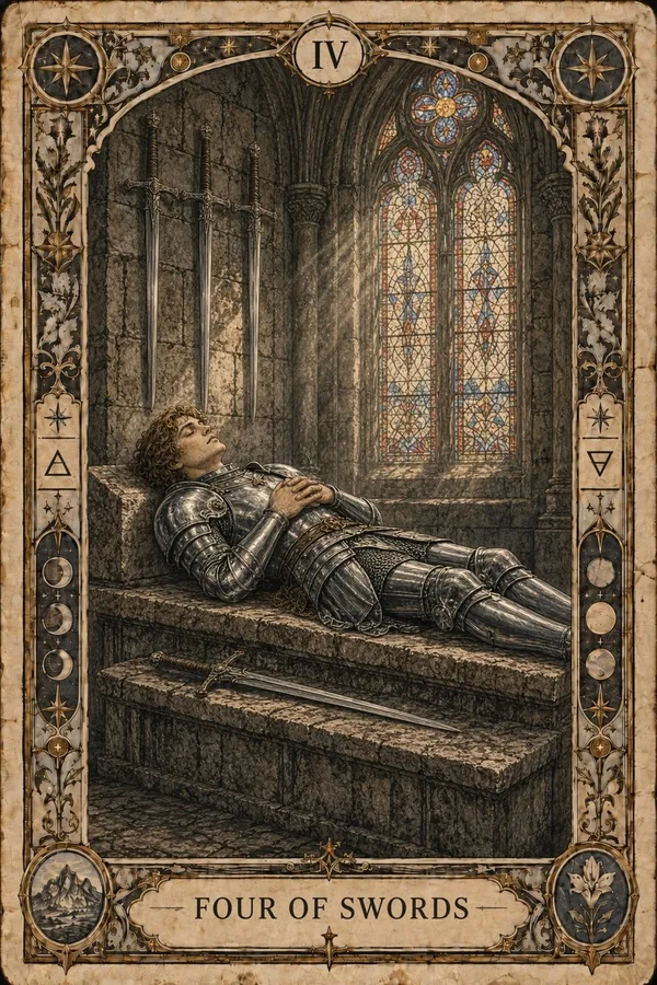 Štvorka mečov (Four of Swords)