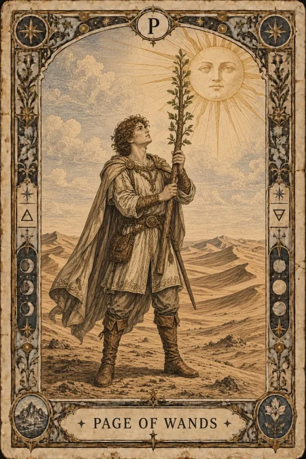 Páža palíc (Page of Wands)