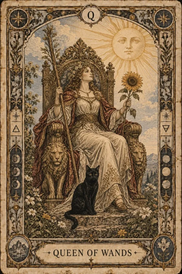 Kráľovná palíc (Queen of Wands)