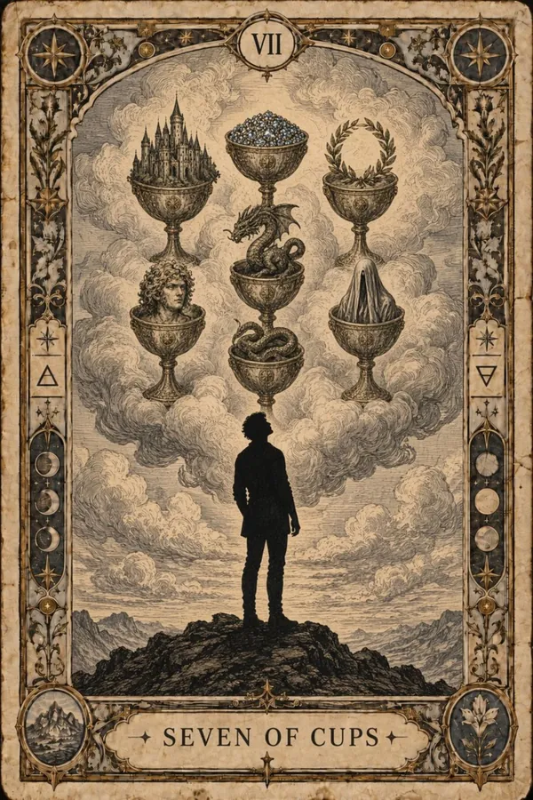Sedmička pohárov (Seven of Cups)