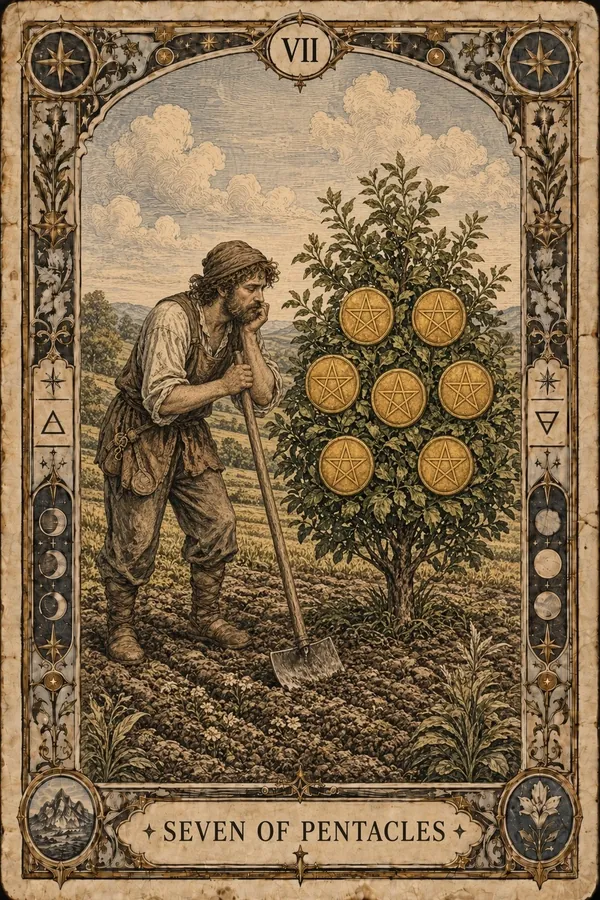 Sedmička pentaklov (Seven of Pentacles)