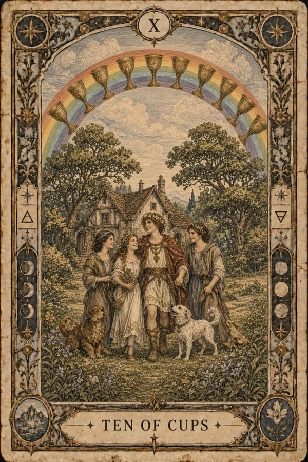Desiatka pohárov (Ten of Cups)